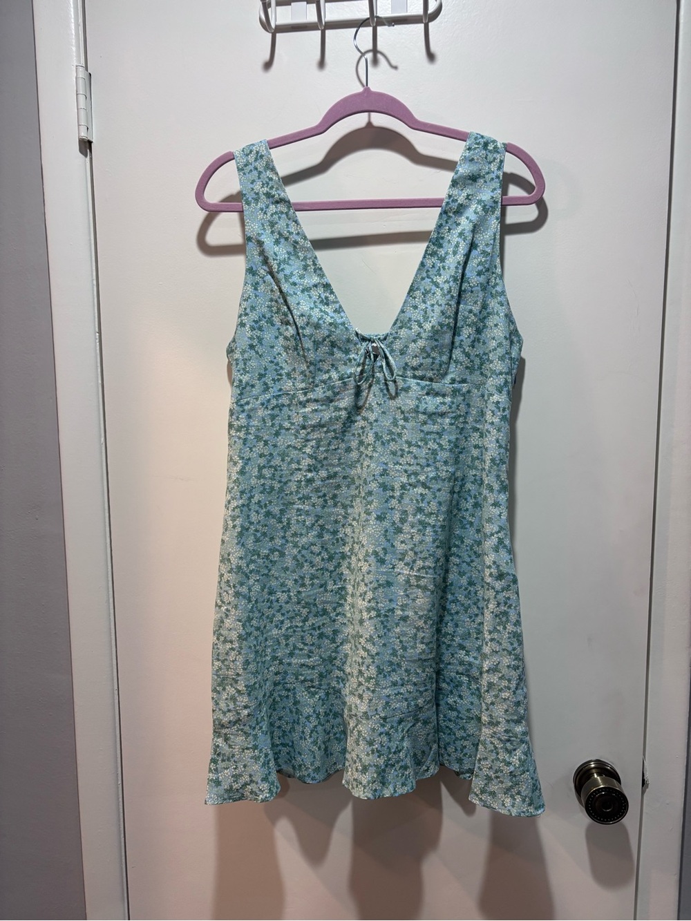 Zara Light Blue Floral linen Sundress